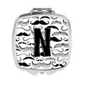 Carolines Treasures Letter N Moustache Initial Compact Mirror CJ2009-NSCM